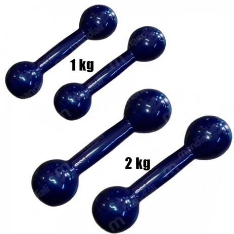 Kit 2 Halter de 1 Kg + 2 Halter de 2 Kg Emborrachados Mega Peso Menor preço em Kit 2 Halter de 1 Kg + 2 Halter de 2 Kg Emborrachados Mega Peso