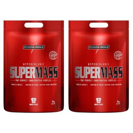 Kit 2 Hipercalóricos Super Mass 3Kg cada Chocolate - Integralmédica Menor preço em Kit 2 Hipercalóricos Super Mass 3Kg cada Chocolate - Integralmédica