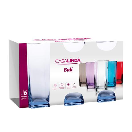 Kit 2 Jogos De Copo Vidro Bali Solid Color 320ml Azul - Casa linda Menor preço em Kit 2 Jogos De Copo Vidro Bali Solid Color 320ml Azul - Casa linda