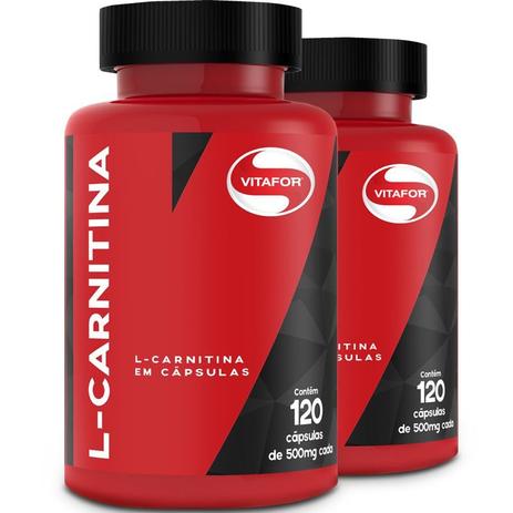 Kit 2 L-Carnitina Vitafor 120 cápsulas Menor preço em Kit 2 L-Carnitina Vitafor 120 cápsulas