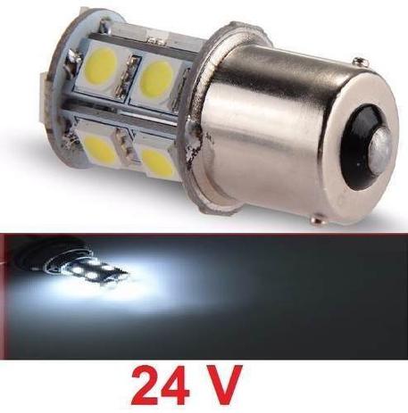 Kit 2 Lampada 13 Led Ba15s 1P P21 1156 Branca 24v - Mfl Menor preço em Kit 2 Lampada 13 Led Ba15s 1P P21 1156 Branca 24v - Mfl