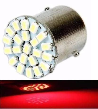Kit 2 Lampada 22 Led Ba15s 1P P21 1156 Vermelha 3014 12v - Mfl Menor preço em Kit 2 Lampada 22 Led Ba15s 1P P21 1156 Vermelha 3014 12v - Mfl