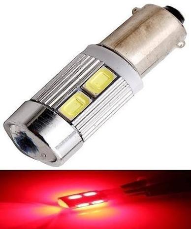 Kit 2 Lampada Ba9s Cambus Cree 10 Led Vermelha 12v - Mfl Menor preço em Kit 2 Lampada Ba9s Cambus Cree 10 Led Vermelha 12v - Mfl