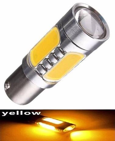 Kit 2 Lampada Cob Cree Led Ba15s 1P P21 1156 Laranja 12v - Mfl Menor preço em Kit 2 Lampada Cob Cree Led Ba15s 1P P21 1156 Laranja 12v - Mfl