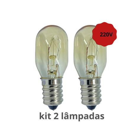 kit 2 Lampada incandescente E14 15w 220v Lustre Abajur Refrigerador Geladeira Forno Microondas Fogao - Dugold Menor preço em kit 2 Lampada incandescente E14 15w 220v Lustre Abajur Refrigerador Geladeira Forno Microondas Fogao - Dugold