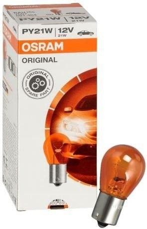 Kit 2 Lampada Osram Bau15s 1P P21 1156 Ambar 12v - Mfl Menor preço em Kit 2 Lampada Osram Bau15s 1P P21 1156 Ambar 12v - Mfl