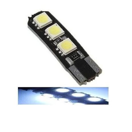 Kit 2 Lampada T10 Cambus 6 Led Branca Canceller 12v - Mfl Menor preço em Kit 2 Lampada T10 Cambus 6 Led Branca Canceller 12v - Mfl