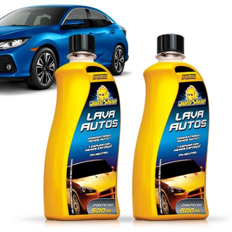 Kit 2 Lava Auto 500ml Autoshine Menor preço em Kit 2 Lava Auto 500ml Autoshine