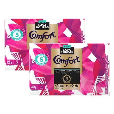 Kit 2 Lava-Roupas em Pó Comfort Fiber Protect 400g é boa?