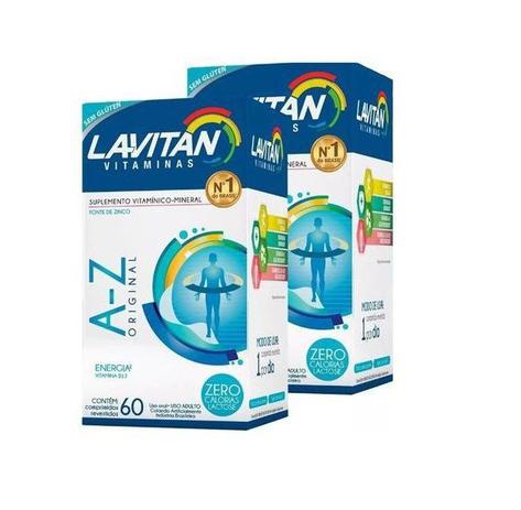 Kit 2 Lavitan A-Z Homem 60 comprimidos - Cimed Menor preço em Kit 2 Lavitan A-Z Homem 60 comprimidos - Cimed