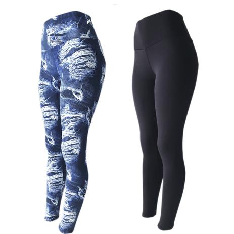 KIT 2 Leggings Fitness Suplex Lisa ou Estampada em Promoção | Ofertas na  Americanas