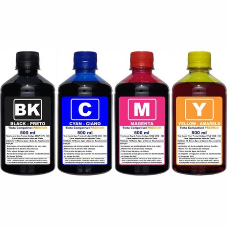 Kit 2 Litros Tinta Compatível Epson L3250 L3110 L3150 L3110 L5190 544 4X500ml - AUTHENTIC INK Menor preço em Kit 2 Litros Tinta Compatível Epson L3250 L3110 L3150 L3110 L5190 544 4X500ml - AUTHENTIC INK