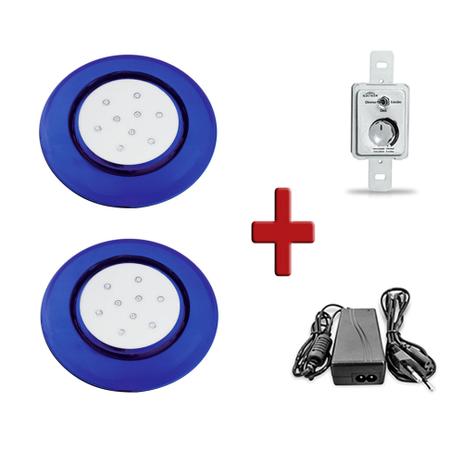 Kit 2 Luminárias de Piscina 9w 125mm 12v IP68 Led Azul Corpo Azul + Controle + Fonte - Iluctron é boa?