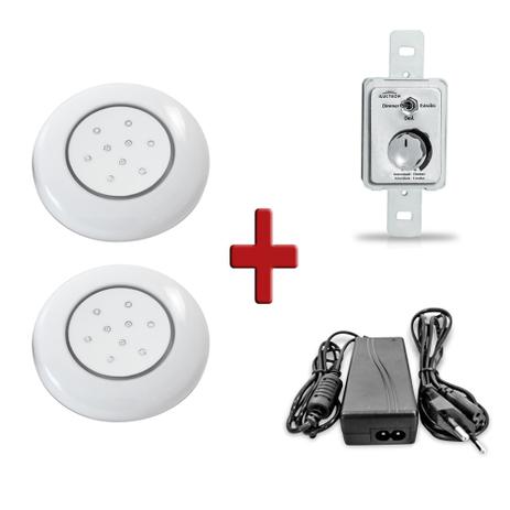 Kit 2 Luminárias de Piscina 9w 12v 125mm Led Azul Corpo Branco + Controle + Fonte - Iluctron é boa?