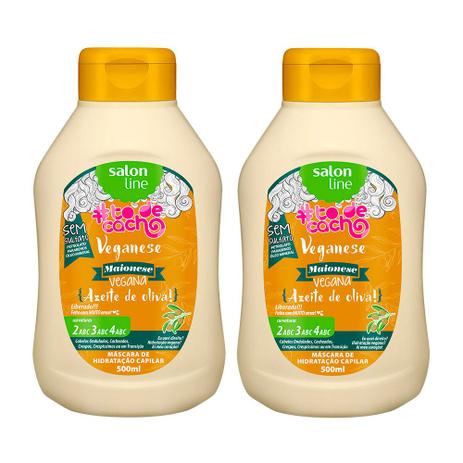 Kit 2 Maionese Capilar Veganese Azeite de Oliva TodeCacho - Salon Line Menor preço em Kit 2 Maionese Capilar Veganese Azeite de Oliva TodeCacho - Salon Line