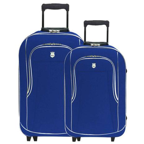 Kit 2 Malas De Viagem Azul Pequena E Média Bagagem De Mão Batiki Menor preço em Kit 2 Malas De Viagem Azul Pequena E Média Bagagem De Mão Batiki