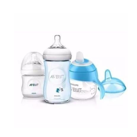 Kit 2 Mamadeiras 125/260ML + Copo Pinguim AZUL Philips AVENT Menor preço em Kit 2 Mamadeiras 125/260ML + Copo Pinguim AZUL Philips AVENT