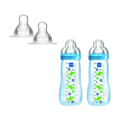 Kit 2 Mamadeiras 330ml FASHION BOTTLE 4843 + Bico X Mam Fluxo Extra Rápido 6m+ 1015 Menor preço em Kit 2 Mamadeiras 330ml FASHION BOTTLE 4843 + Bico X Mam Fluxo Extra Rápido 6m+ 1015