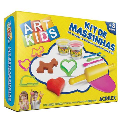 Kit 2 Massinhas Para Modelar + 8 Acessórios Art Kids Acrilex Menor preço em Kit 2 Massinhas Para Modelar + 8 Acessórios Art Kids Acrilex