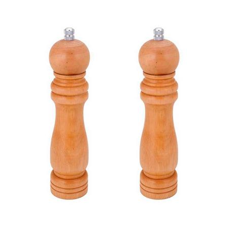 Kit 2 Moedor De Sal Pimenta Do Reino Madeira Maciça Manual 21cm - Rpc é boa?