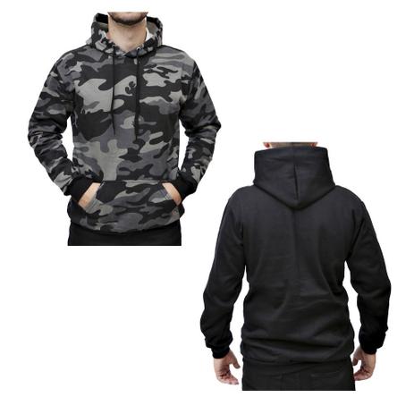 camo moletom com capuz blank