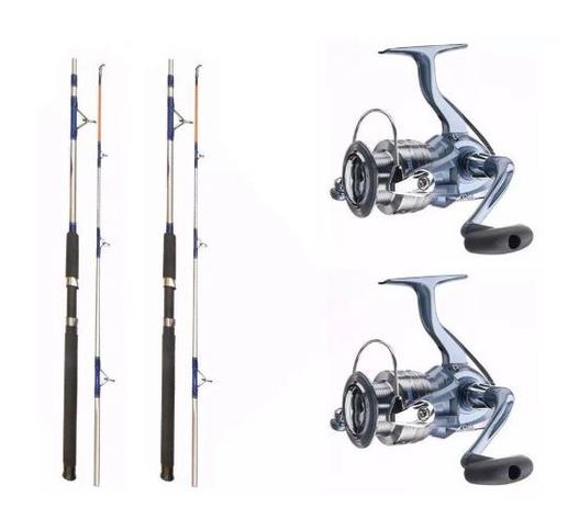 Kit 2 molinetes crossfire 4000x + 2 varas combat cb-602uh - Marine sports do brasil Menor preço em Kit 2 molinetes crossfire 4000x + 2 varas combat cb-602uh - Marine sports do brasil