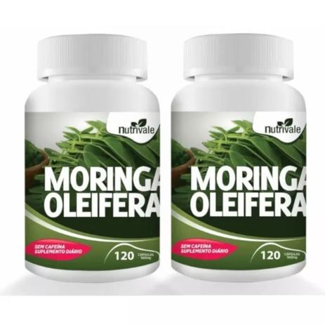 Kit 2 Moringa Oleífera 240 Cápsulas de 500mg Nutrivale Menor preço em Kit 2 Moringa Oleífera 240 Cápsulas de 500mg Nutrivale