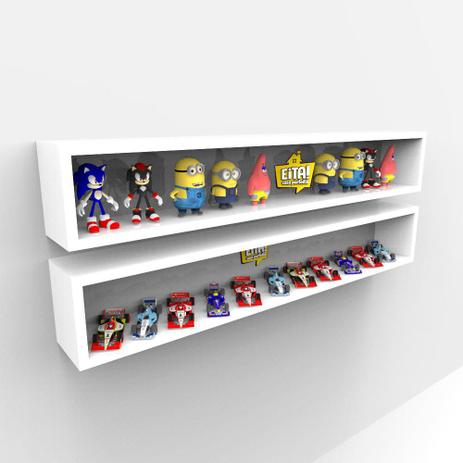 KIT 2 Nichos 90cm Organizador Coleções Decorativo Mdf Branco - Eita! casa perfeita Menor preço em KIT 2 Nichos 90cm Organizador Coleções Decorativo Mdf Branco - Eita! casa perfeita