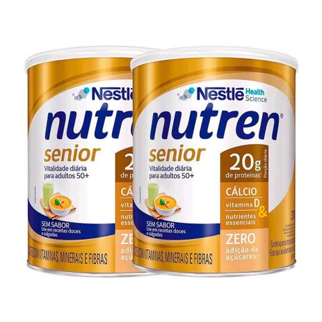 Kit 2 Nutren Senior Sem Sabor Suplemento Alimentar 370g Menor preço em Kit 2 Nutren Senior Sem Sabor Suplemento Alimentar 370g