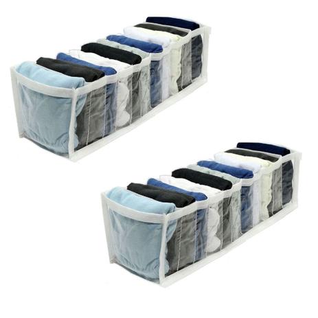Kit 2 Organizador de Gavetas Transparente e Branco 11 Nichos Colmeia 10x34x10 123Organizei - 123 Organizei Menor preço em Kit 2 Organizador de Gavetas Transparente e Branco 11 Nichos Colmeia 10x34x10 123Organizei - 123 Organizei