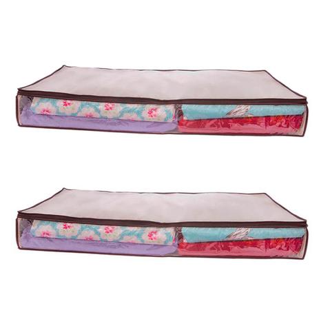 Kit 2 Organizador Multiuso Debaixo Da Cama 15x50x100 cm 451120 Capa Porta Edredom Lençol Secalux é boa?