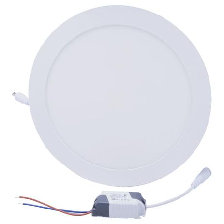 Kit 2 painel plafon redondo embutir 18w branco quente - Swissport Menor preço em Kit 2 painel plafon redondo embutir 18w branco quente - Swissport