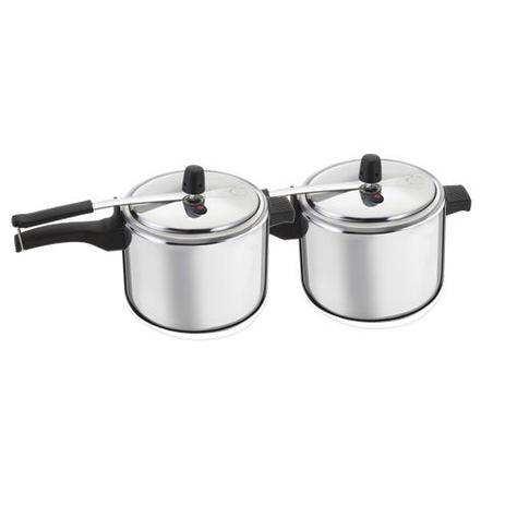 Kit 2 Panelas De Pressão Polida 10 Litros - Nacional Menor preço em Kit 2 Panelas De Pressão Polida 10 Litros - Nacional