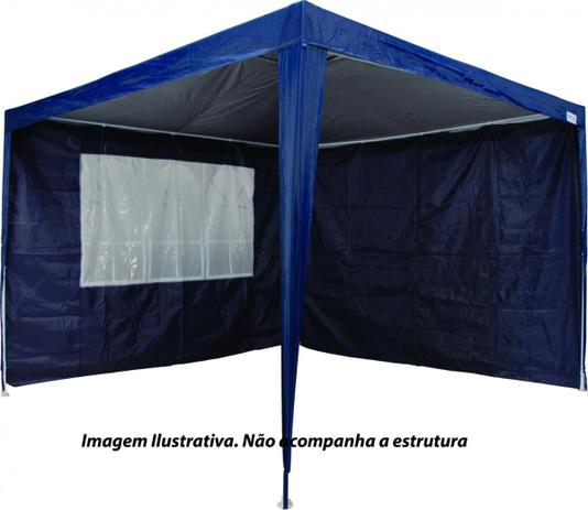 Kit 2 Paredes Para Tenda Gazebo Azul 3X3m MOR Menor preço em Kit 2 Paredes Para Tenda Gazebo Azul 3X3m MOR