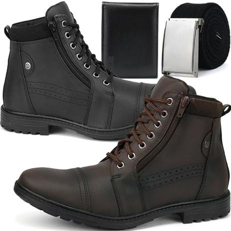 Kit 2 Pares Bota Coturno Casual Masculino Combo Cinto E Carteira - New Style é boa?