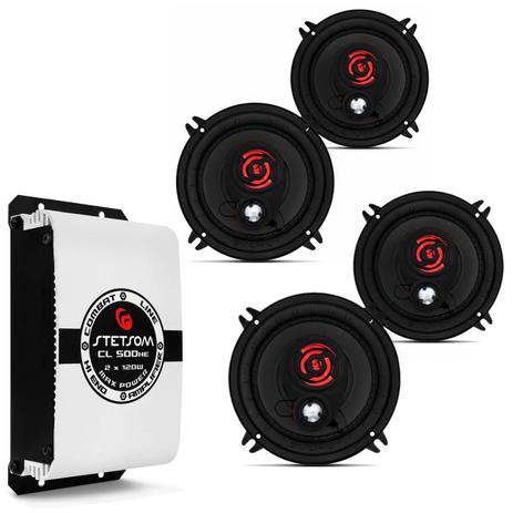 Kit 2 Pares de Alto Falantes Sturdy S516T 200W RMS + Módulo Amplificador CL500HE 2 Ohms - Prime Menor preço em Kit 2 Pares de Alto Falantes Sturdy S516T 200W RMS + Módulo Amplificador CL500HE 2 Ohms - Prime