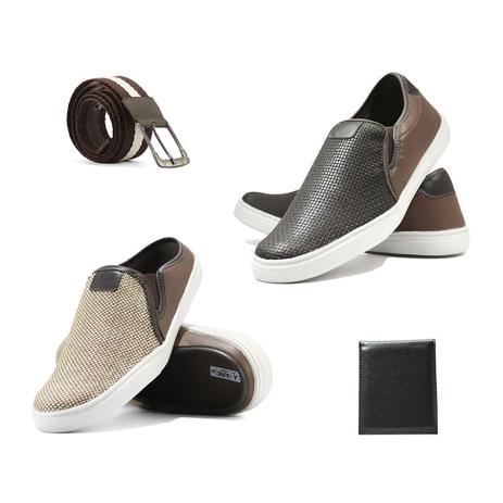 slip on masculino caramelo