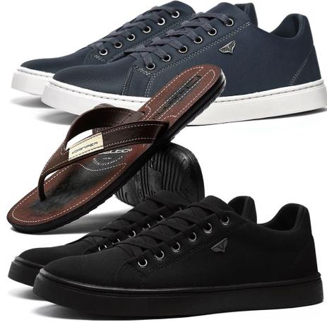 Kit 2 Pares de Tênis Sapatênis Masculino SapatoFran SB + Chinelo Danper - Tênis Masculino - Magazine Luiza