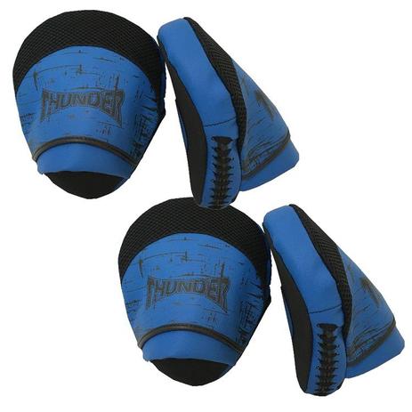 kit 2 pares - Luva De Foco Manopla Soco Tradicional - Boxe / Muay Thai / Kickboxing / MMA / karatê / krav Maga - Thunder Fight - Azul ref 103 Menor preço em kit 2 pares - Luva De Foco Manopla Soco Tradicional - Boxe / Muay Thai / Kickboxing / MMA / karatê / krav Maga - Thunder Fight - Azul ref 103