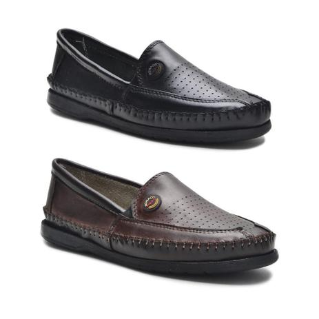 Kit 2 Pares Mocassim Masculino Mônaco Couro Conforto Estilo - Monaco -  Mocassim Masculino - Magazine Luiza