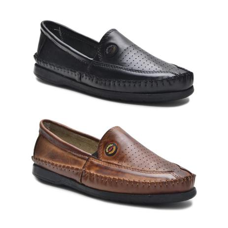 Kit 2 Pares Mocassim Masculino Mônaco Couro Conforto Estilo - Monaco Menor preço em Kit 2 Pares Mocassim Masculino Mônaco Couro Conforto Estilo - Monaco