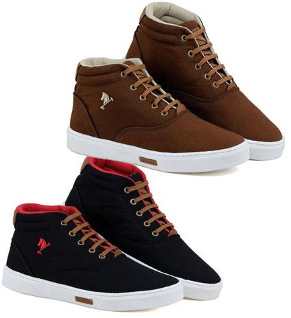 Kit 2 Pares Sapatenis Botinha Masculina Polo Joy - Sapatênis Masculino - Magazine Luiza