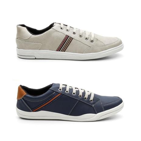 Kit 2 Pares Sapatênis Masculino Tênis Casual Sola Borracha - Kreeper Menor preço em Kit 2 Pares Sapatênis Masculino Tênis Casual Sola Borracha - Kreeper