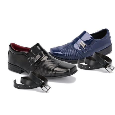 sapato infantil verniz preto