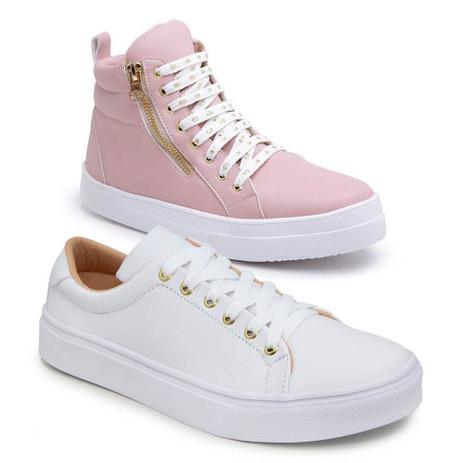 tenis branco com ziper