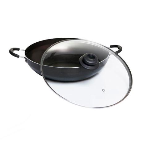 Kit 2 Peças Panela Wok + Tampa de Vidro 28CM Preta Casa Dona é boa?