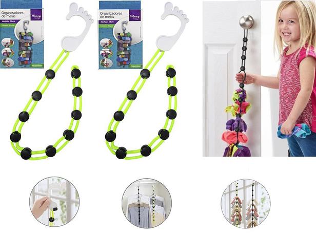 Kit 2 peças varal organizador de meias para guardar lavar e secar 58cm - Wincy Menor preço em Kit 2 peças varal organizador de meias para guardar lavar e secar 58cm - Wincy