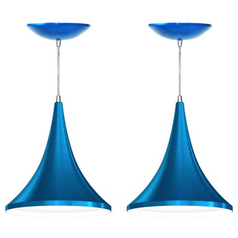 Kit 2 Pendentes Colibri (Azul Metálico / Branco) - Shop da iluminação é boa?