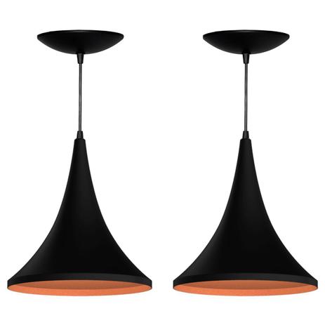 Kit 2 Pendentes Colibri (Preto Textura / Bronze) - Shop da iluminação é boa?