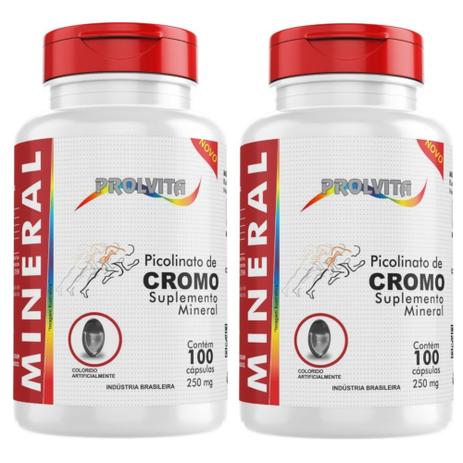 Kit 2 Picolinato de Cromo Suplemento Mineral 200 Cápsulas Melcoprol Menor preço em Kit 2 Picolinato de Cromo Suplemento Mineral 200 Cápsulas Melcoprol
